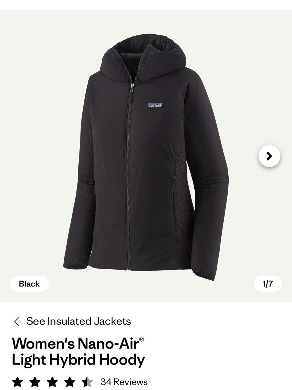 Patagonia Women's Nano-Air Light Hybrid Hoody - Black